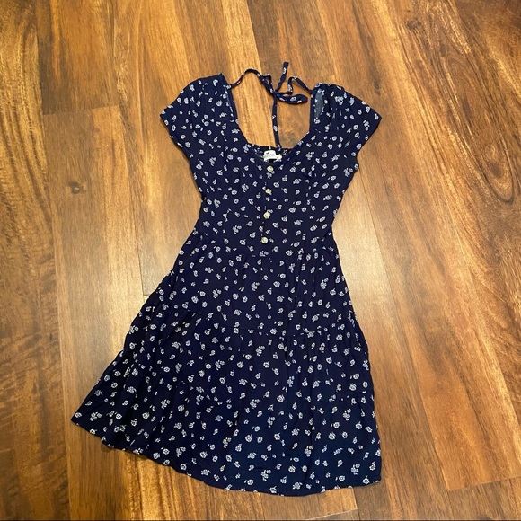 Hollister | Dresses | Hollister Navy Floral Mini Dress | Poshmark